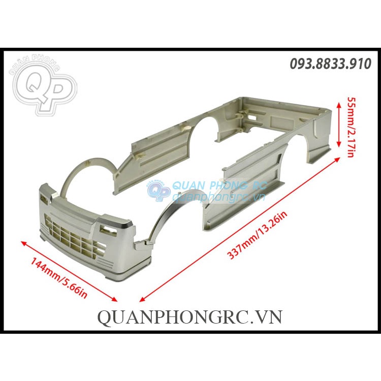 Bộ Body Frame Kits Upgrade For WPL D12 1/10 RC Kei Truck