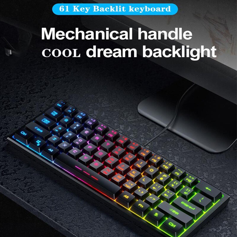 Bàn Phím Cơ Máy Tính FV-61 Led RGB 3 Chế Độ Khác Nhau Chơi Game Dùng Văn Phòng Cực Đã