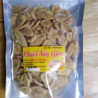 Chuối sấy giòn. Bịch 500g