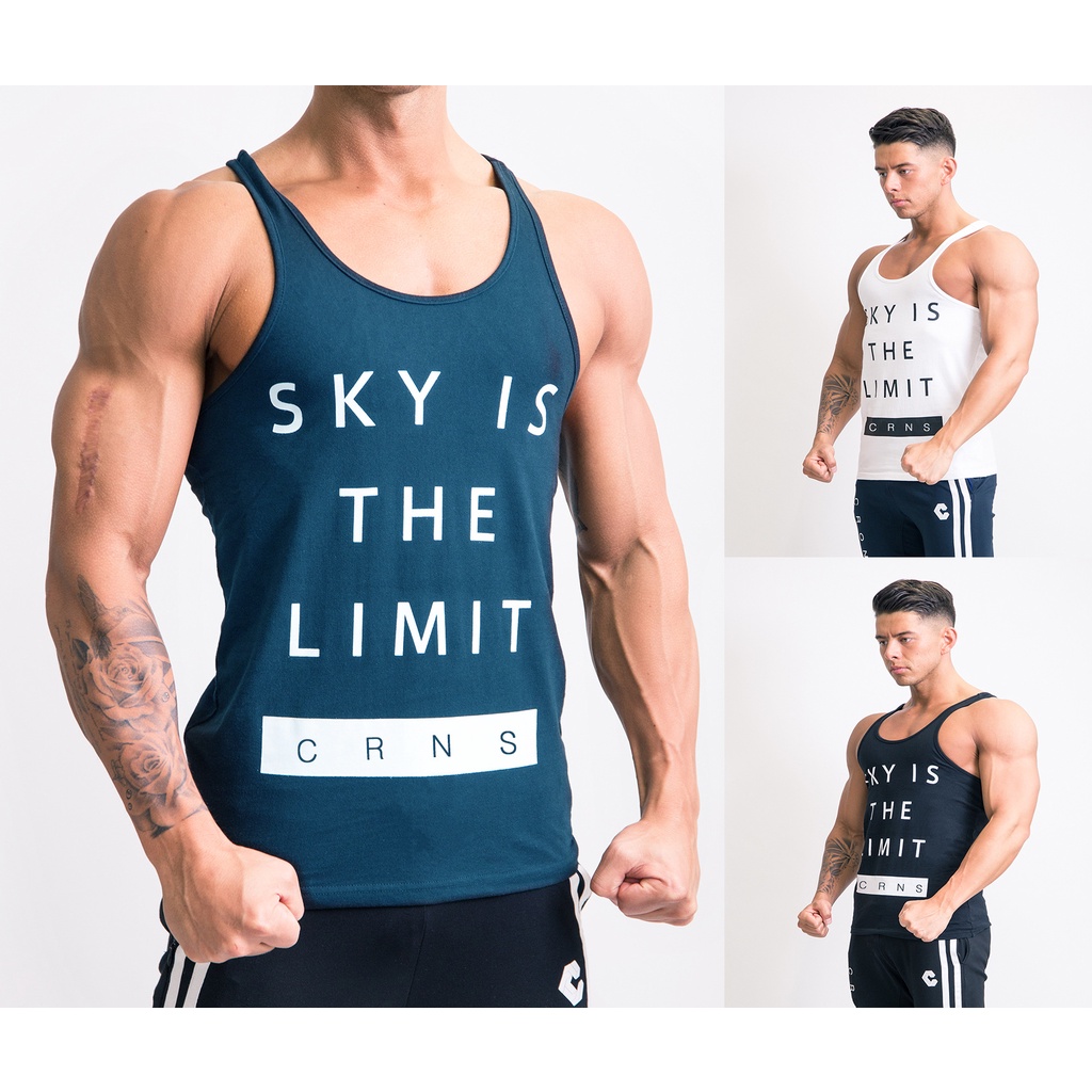 Áo ba lỗ nam tập gym SKY IS THE LIMIT dây nhỏ năng động, cá tính