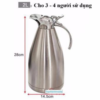 PHÍCH NƯỚC GIỮ NHIỆT VỎ INOX 2L P001