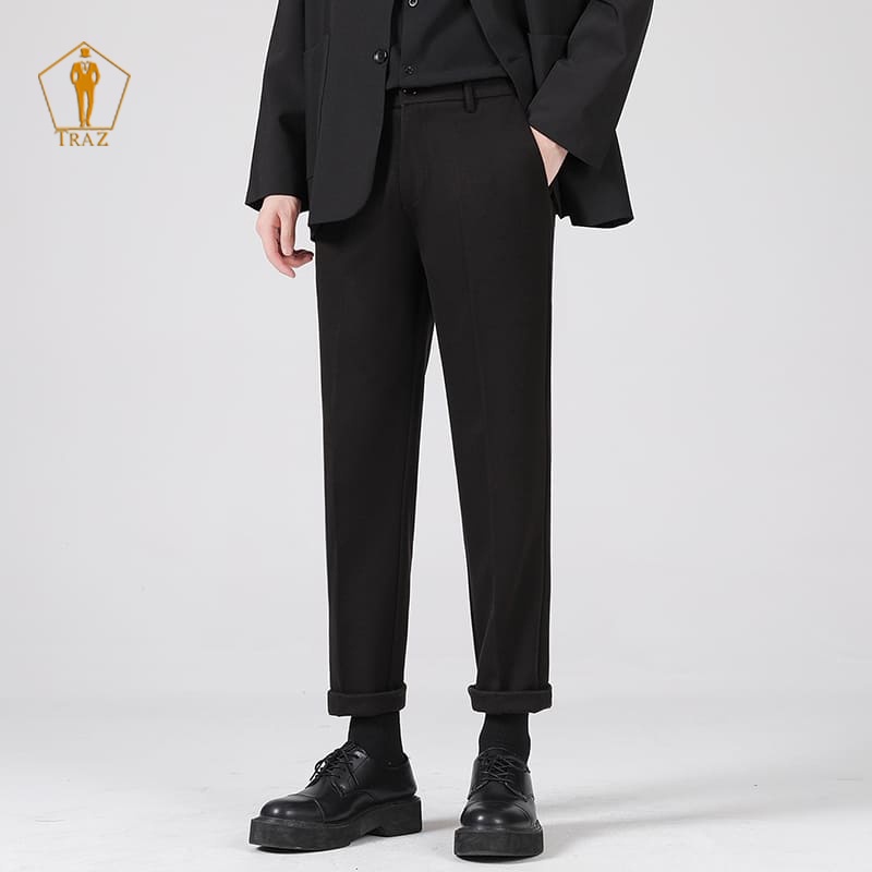 Quần Âu, Tây Baggy Nam TRAZ Màu Xám, Xanh, Đen Ống Phom Rộng, Suông.