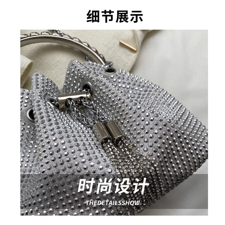 Túi Đeo Chéo Mini Đính Kim Cương Sáng Bóng Phong Cách Thời Trang Mới Cho Nữ