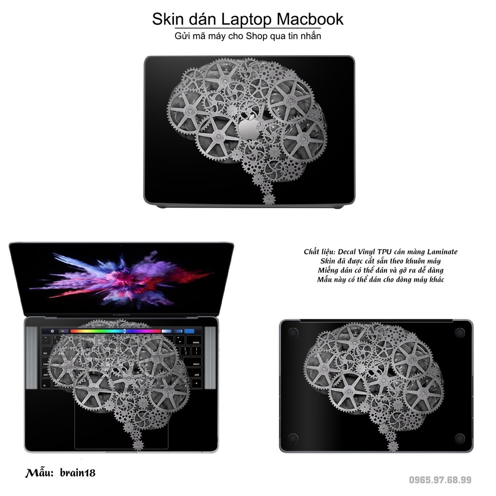 Skin dán Macbook mẫu Left Brain Right Brain (đã cắt sẵn, inbox mã máy cho shop)