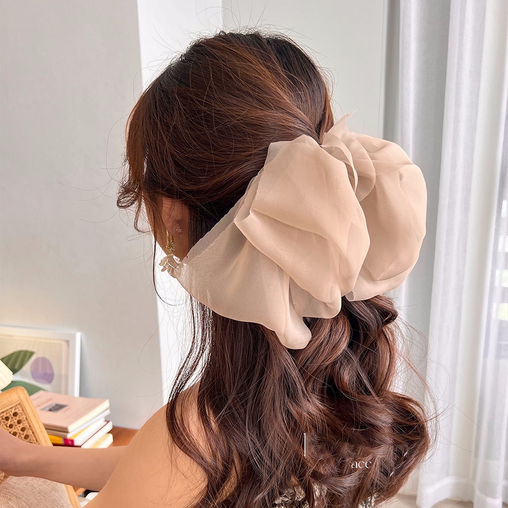 Kẹp Tóc Nơ Ruy Băng Dài Thời Trang Hàn Quốc Cho Nữ