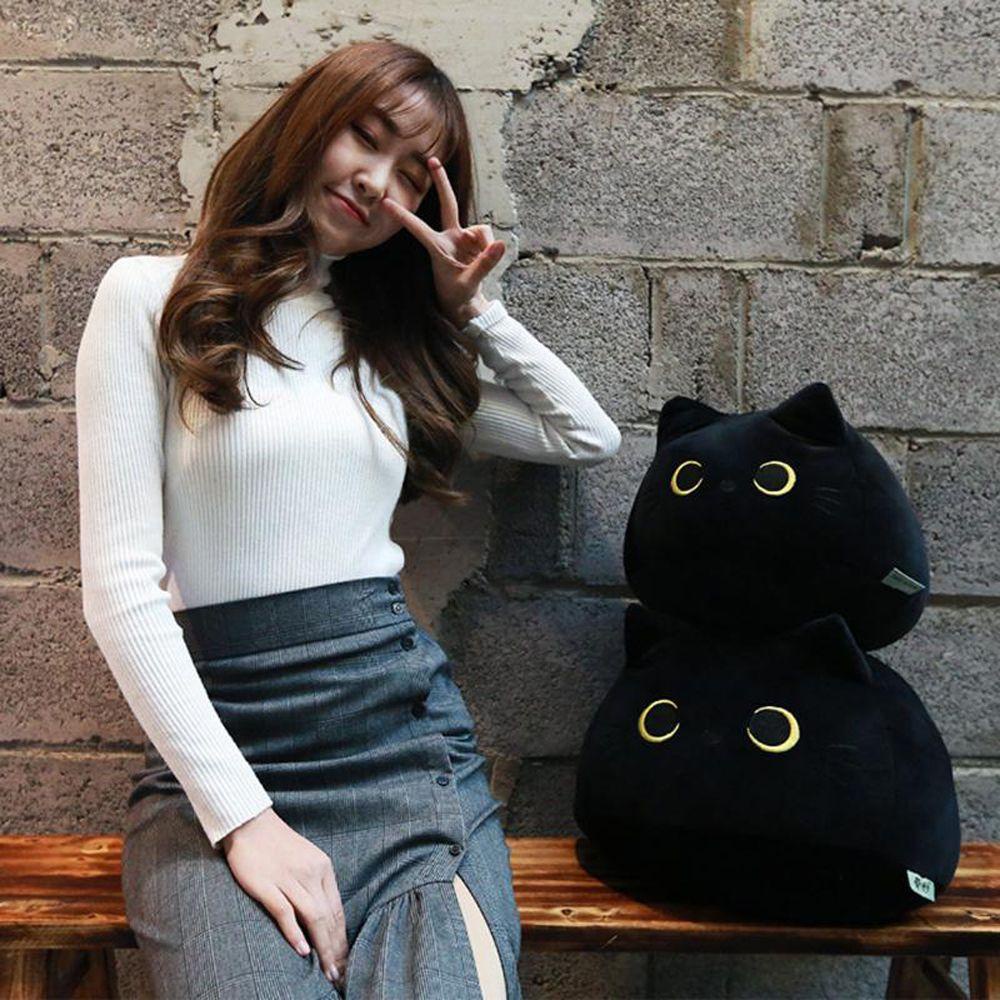 LILYES Mèo Đen Nhồi Bông Mềm Mại Dùng Làm Quà Tặng Valentine