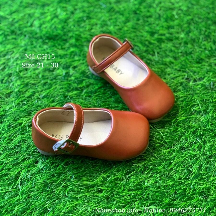 Giày bé gái búp bê đỏ bệt dễ thương cho trẻ em 1 2 3 4 5 tuổi đón Noel giáng sinh Mẫu mới 2021 LIMIBABY GH15 mới về