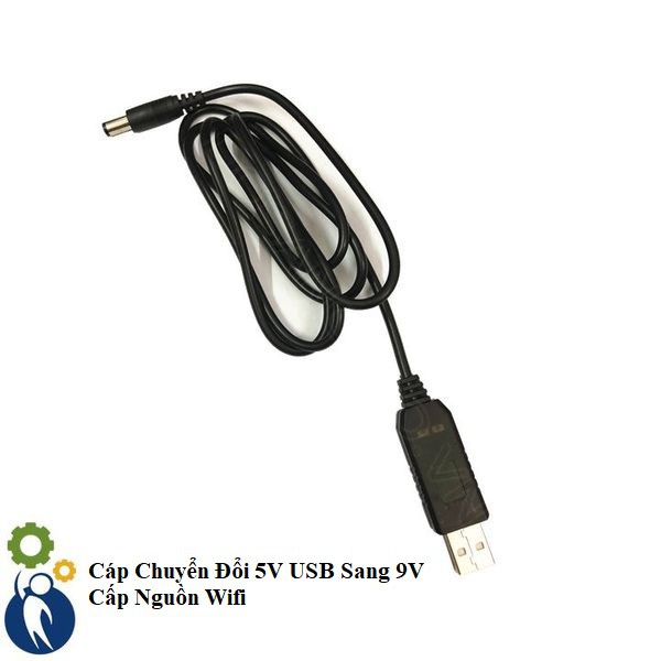 Cáp Chuyển Đổi 5V USB Sang 9V Cấp Nguồn Wifi