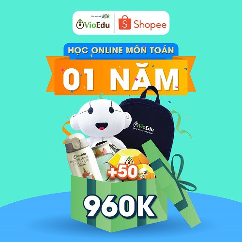 Toàn quốc- Học Toán  1 năm VioEdu + quà tặng