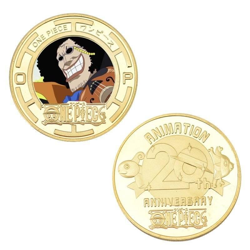 Đồng xu kỷ niệm hình nhân vật Luffy Zoro hoạt hình One Piece đường kính 4cm độc đáo