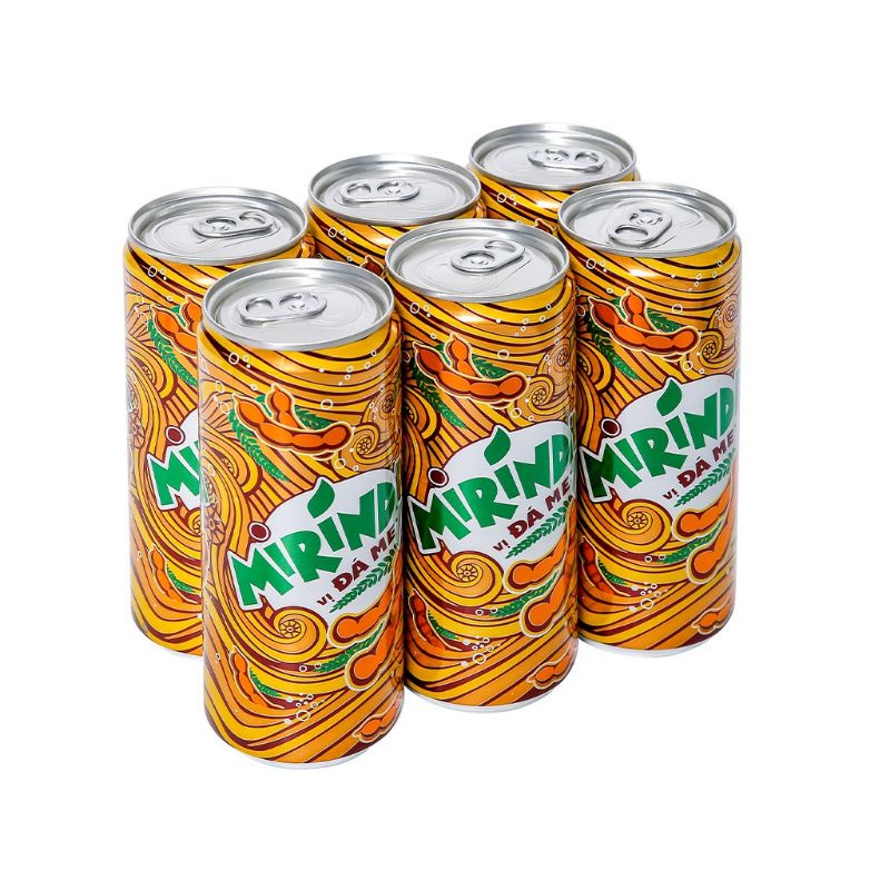 Lốc 6 lon Mirinda đá me 330ml