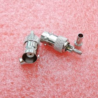 Đầu BNC connector 50 ohm nối cáp RG174 RG316 RG58 RG59 v.v.  loại tốt cho dây Osilop