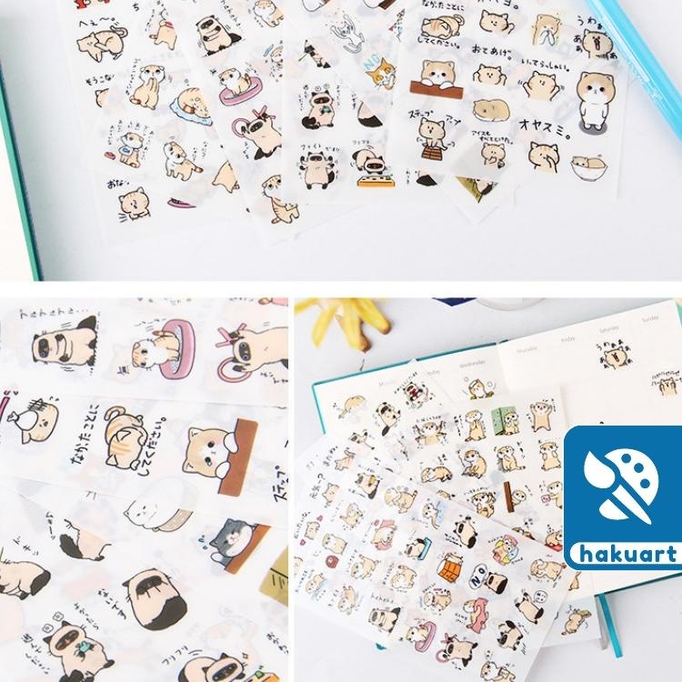 Set 6 tấm Sticker See You nhiều mẫu dễ thương - Văn Phòng Phẩm Haku