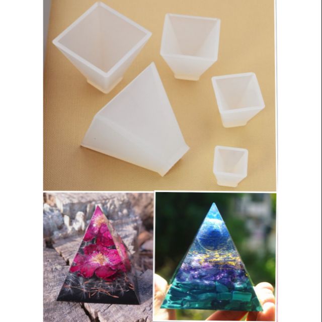 Khuôn đổ khối kim tự tháp trong sáng tạo Resin Handmade