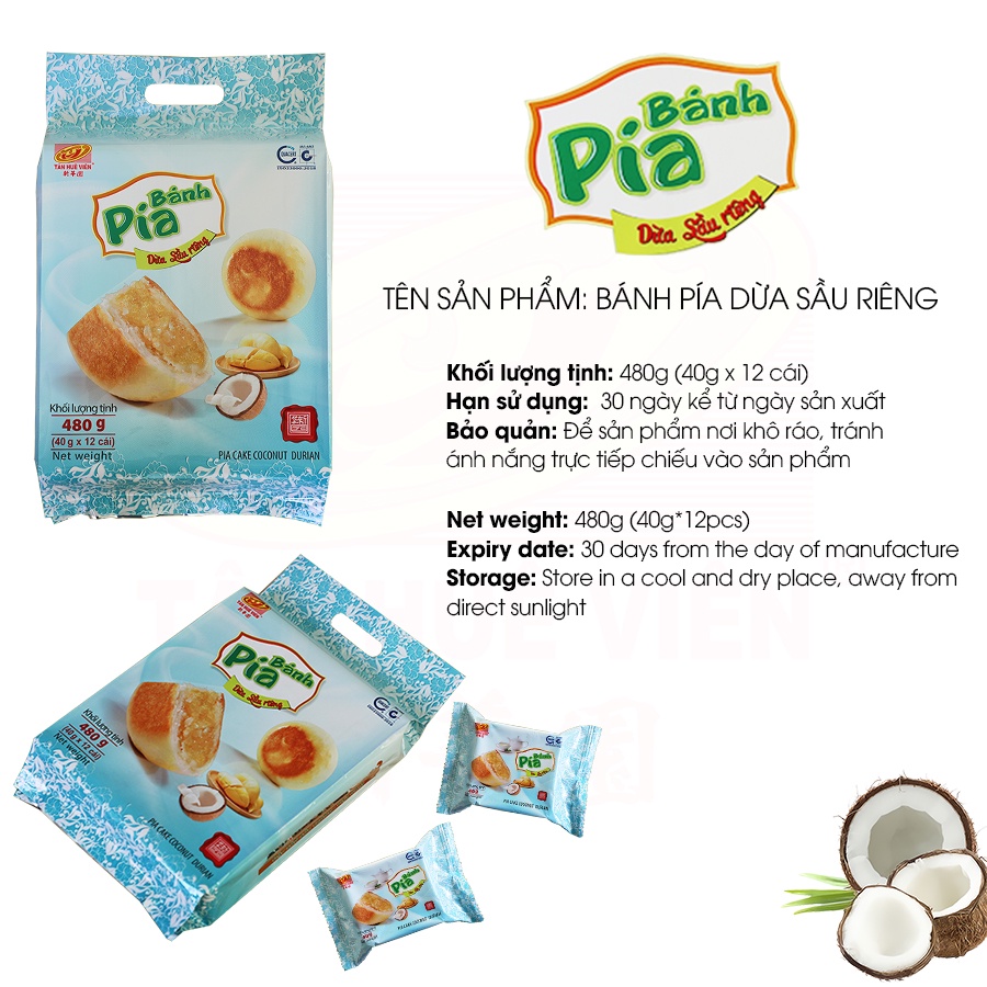 Bánh pía nhân dừa 480g