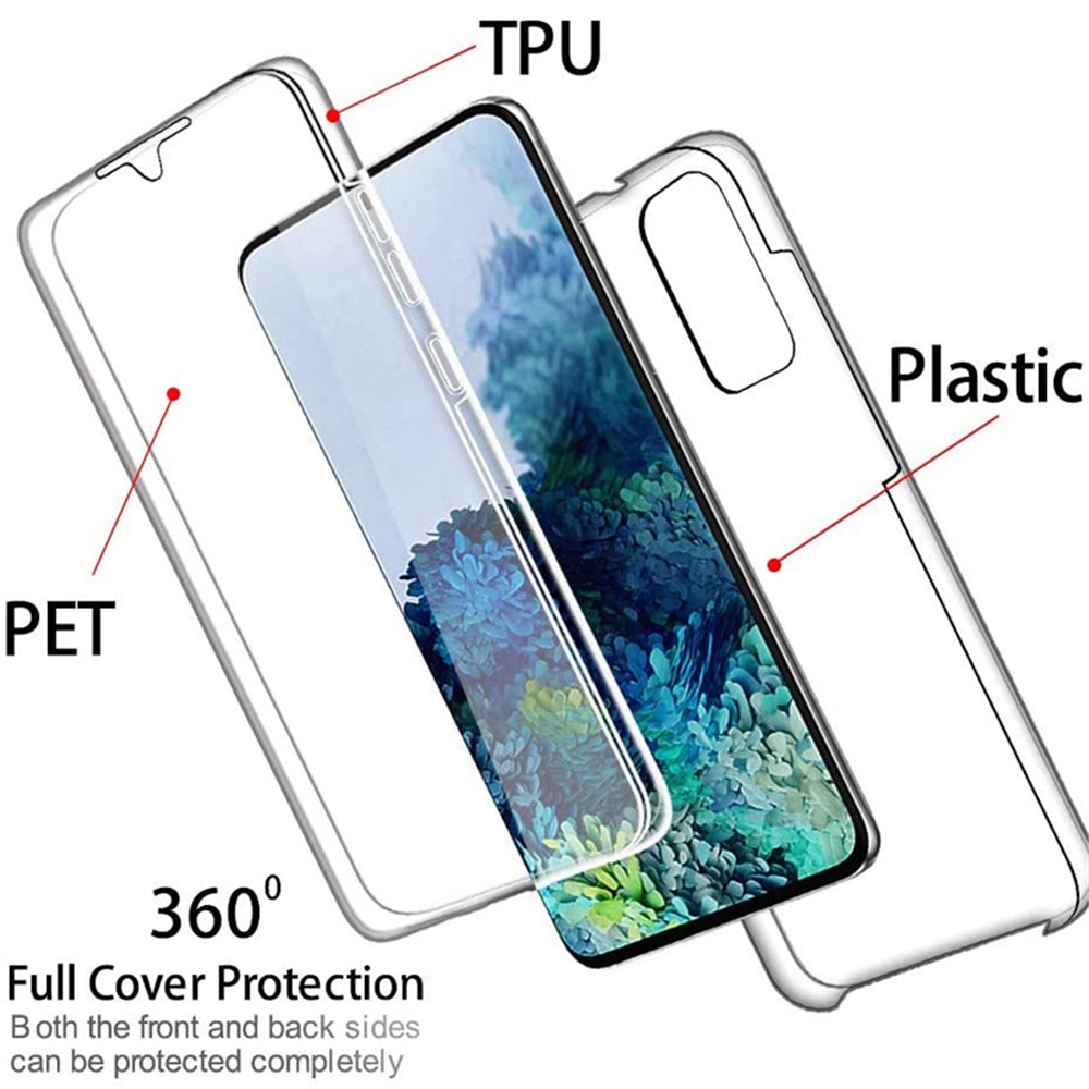 Ốp Điện Thoại Trong Suốt Bảo Vệ 360 Độ Cho Samsung Galaxy S22 S21 FE S20 Plus S8 S9 S10 Lite Note 20 Ultra 10 Pro