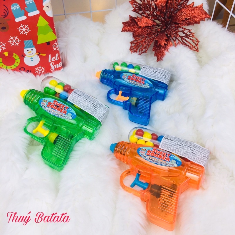 Kẹo đồ chơi súng phun nước Sweet Soaker, kẹo đồ chơi trẻ em kèm kẹo viên hoa quả của Mỹ