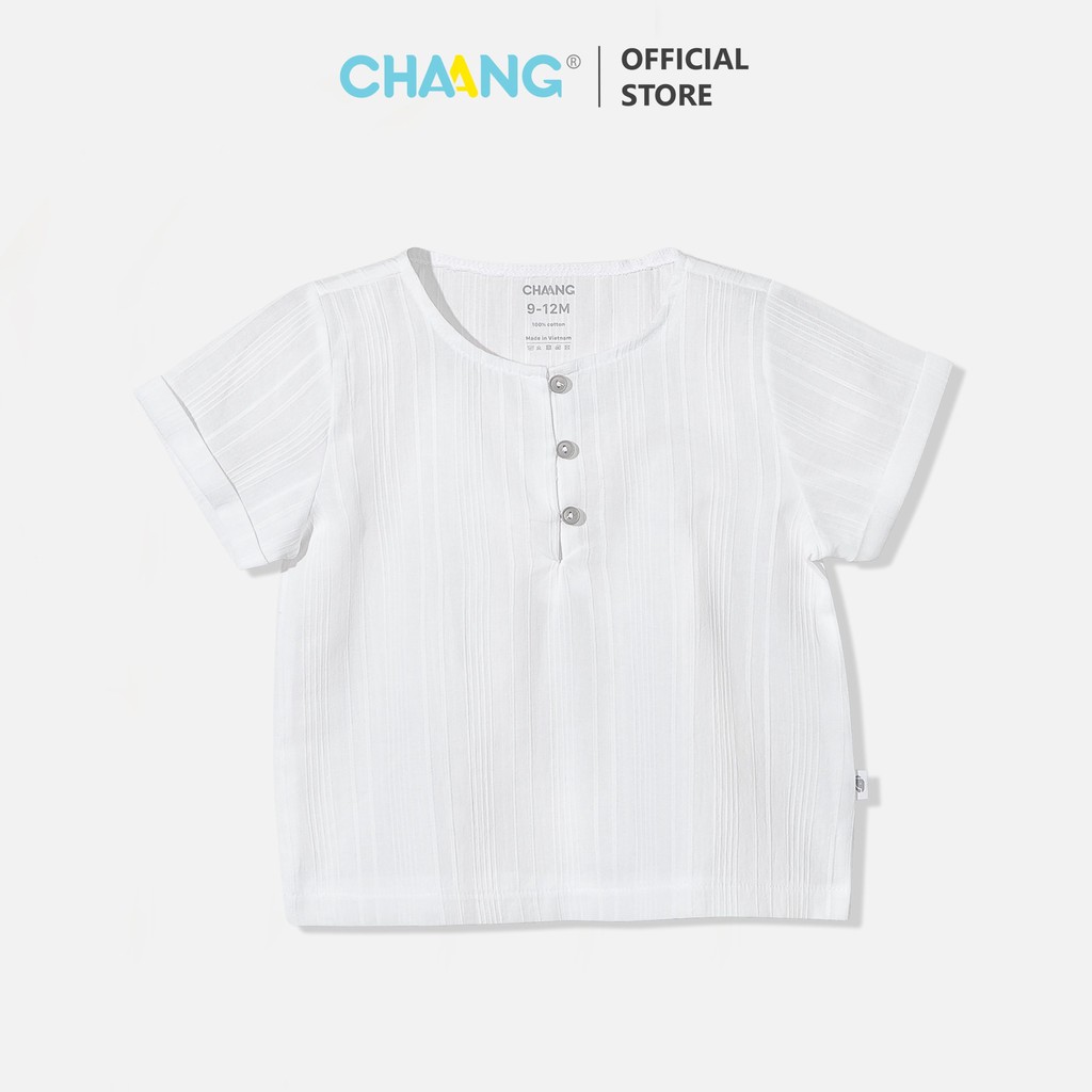 Áo cộc bổ trụ CHAANG summer trắng