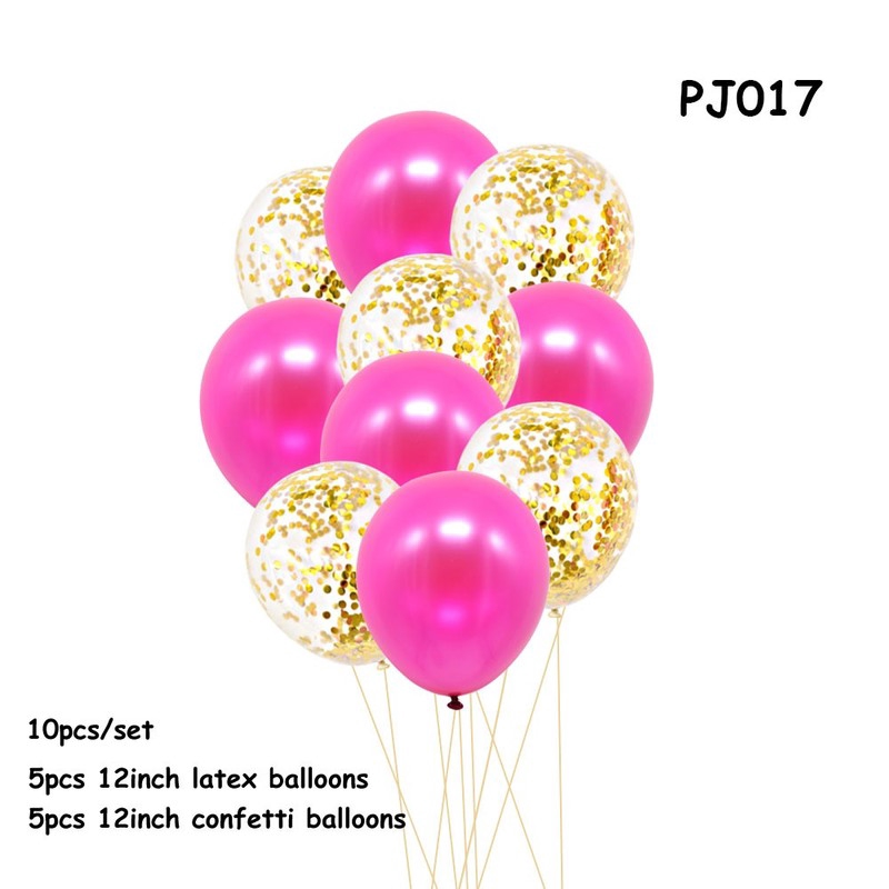 Set 10 bong bóng màu vàng hồng trang trí tiệc cưới