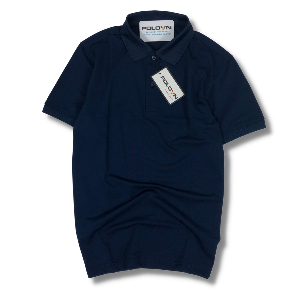 Áo thun Polo nam cổ bẻ Basic màu Xanh Navy , vải cá sấu - không xù lông, không ra màu, thấm hút mồ hôi, form regular fit | BigBuy360 - bigbuy360.vn