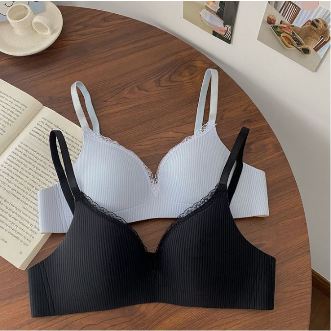 Áo lót nữ đúc su Kately viền ren, không gọng, thông hơi, mềm mại, kháng khuẩn, áo ngực nữ tôn vòng 1 gợi cảm AL009 | BigBuy360 - bigbuy360.vn