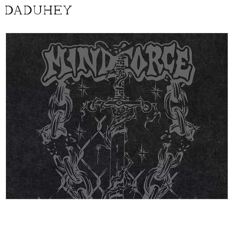 Áo thun ba lỗ Daduhey in chữ thập phong cách Mỹ thời trang mùa hè cho nam