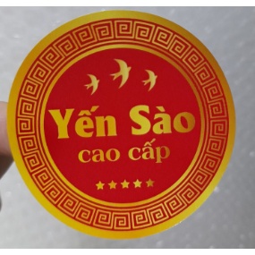 { siêu rẻ} Tem giấy yến sào size 5.5cm (combo 100tem)