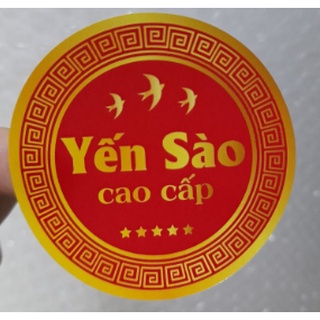 { siêu rẻ} Tem giấy yến sào size 5.5cm (combo 100tem)