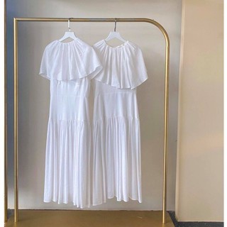 MOLLYNISTA - Đầm Abbey trắng choàng cổ tháo rời
