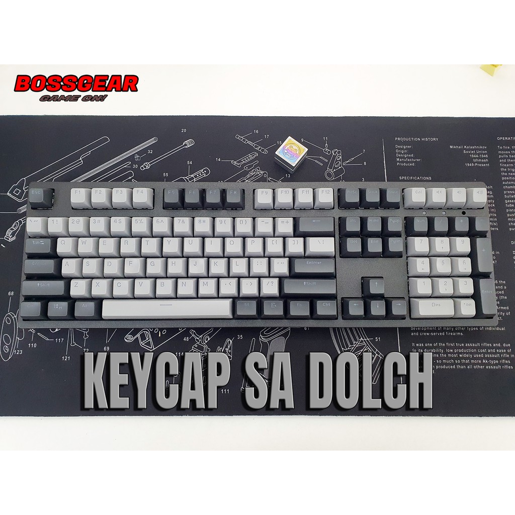 Keycap SA Dolch 108 Phím ABS Double Shot Xuyên LED ( Thick ABS, SA Profile, Ansi Layout)