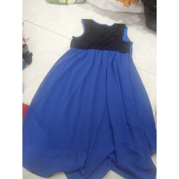 ĐẦM VOAN XANH PHỐI REN