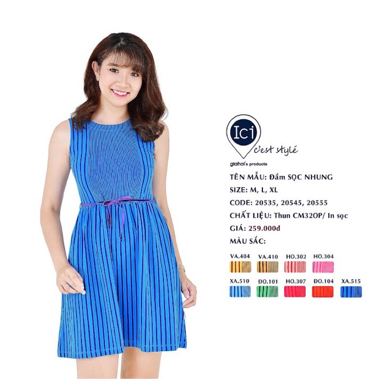 Đầm nữ cotton sát nách, đầm xèo Gia Hồi