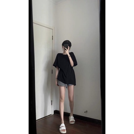 Áo thun basic cotton co giãn 4 chiều hàng trung loại 1