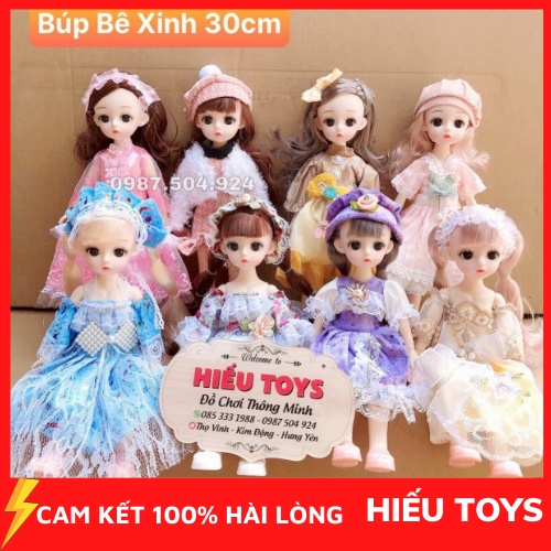 Búp Bê Mắt Đá 4d Xinh  Xắn Có Khớp Cao 30cm Váy Thiết Kế Thời Trang Đồ Chơi cho Bé Gái Hiếu Toys