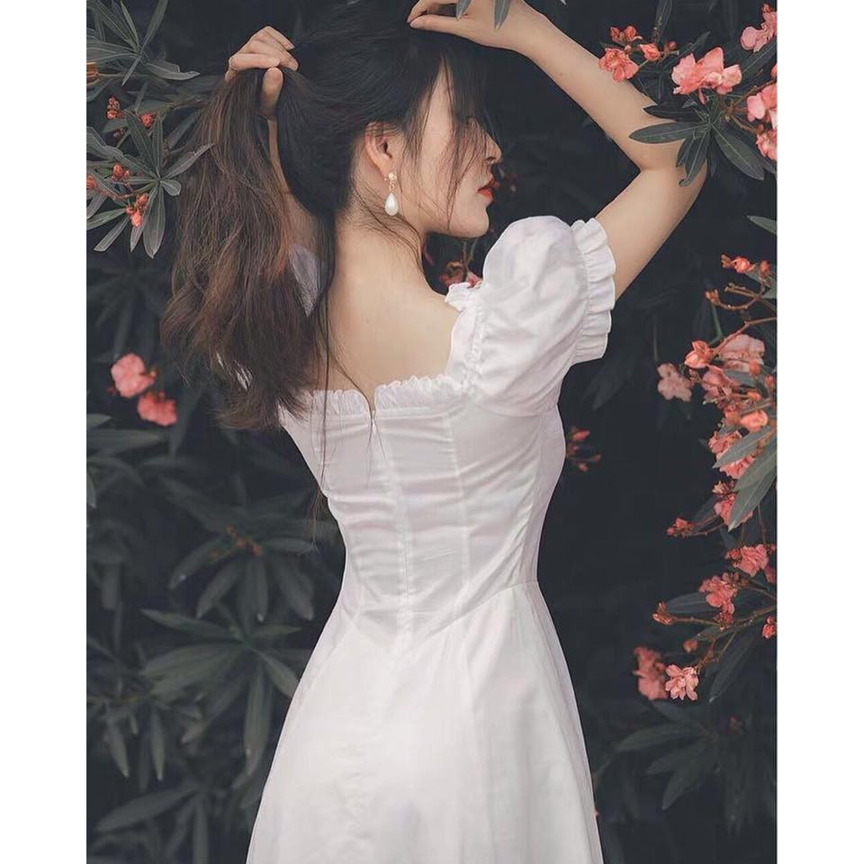 Đầm trắng nữ, Đầm tiểu thư phối dây đan ngực siêu xinh - cece house - MUSE dress | BigBuy360 - bigbuy360.vn