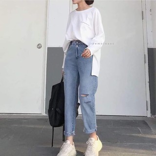 Quần baggy rách 2 vệt