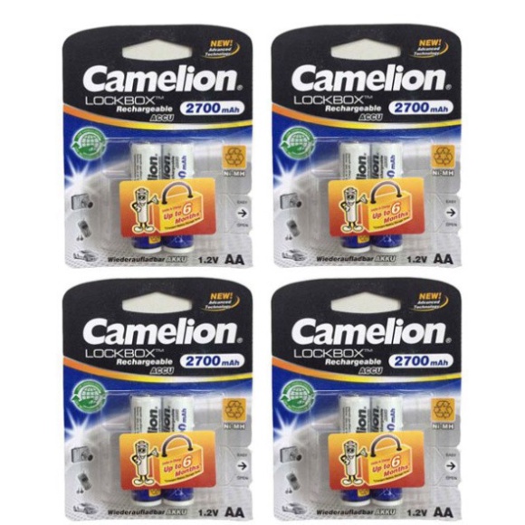 Bộ sạc Pin tiểu Camelion BC-1010B AA  và AAA  Pin AA Sạc 2700mah chính hãng.