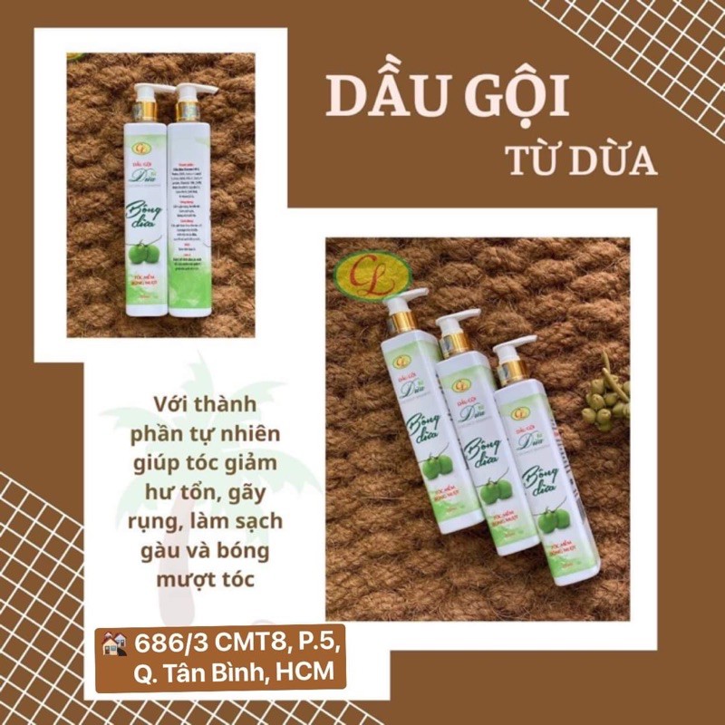 Dầu gội dừa giảm rụng giảm gàu CỬU LONG 250ml