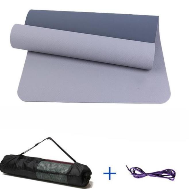 [XẢ HÀNG]Thảm Tập Yoga TPE 6mm 2 Lớp Đại Nam Sport + Tặng Kèm Túi Và Dây Buộc