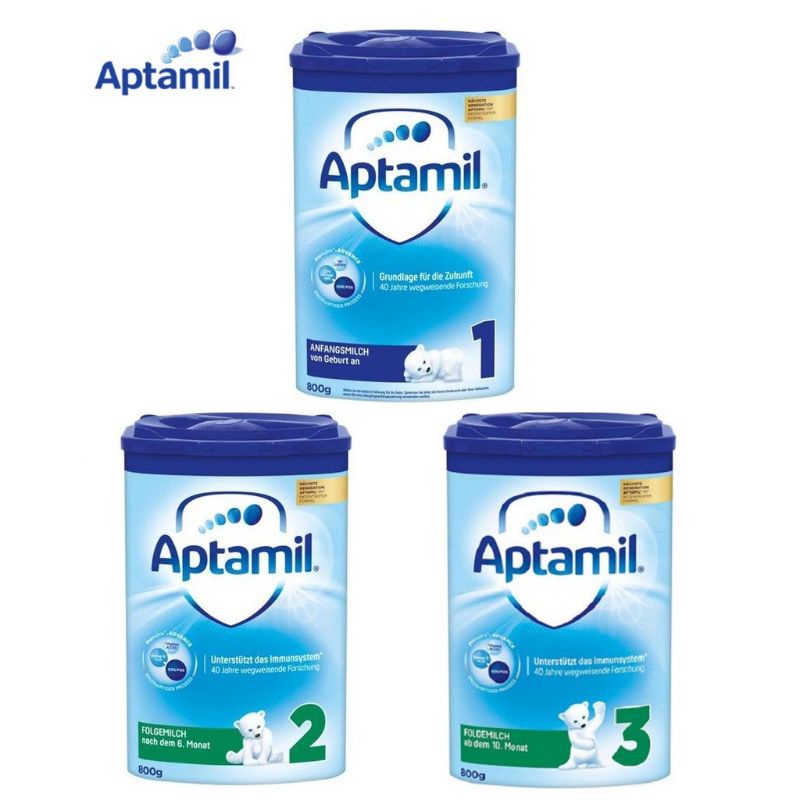 Sữa Bột Aptamil nội địa Đức số 1,2,3 lon 800g