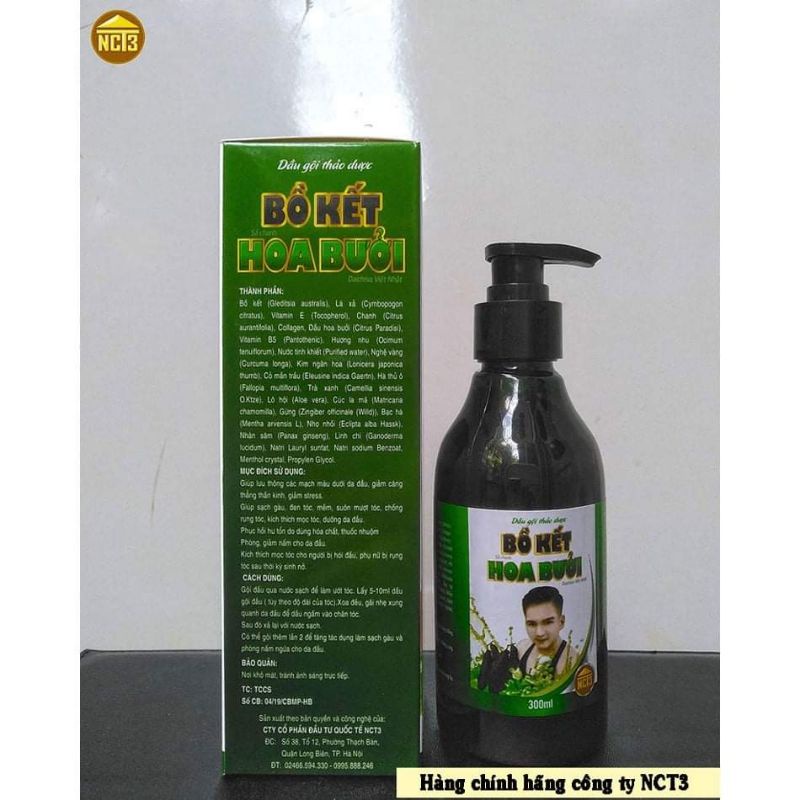 Dầu Gội Thảo Dược Bồ Kết Hoa Bưởi NTC3  - Hàng chính hãng công ty NTC3