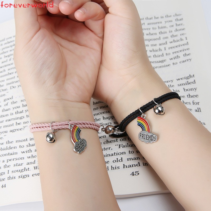 Vòng Đeo Tay Nam Châm Màu Cầu Vồng Opposites Attracting Cho Cặp Đôi