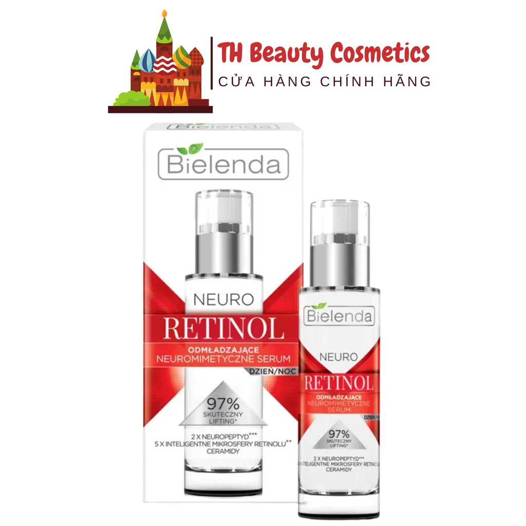 Serum bielenda retinol neuro trẻ hóa, làm da căng bóng, serum neuro bielenda retinol mờ thâm sẹo 30ml