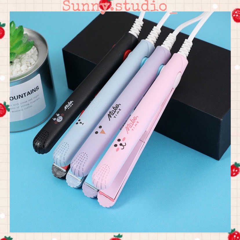 🎀MUA 1 MÁY TẶNG 1 GƯƠNG MINI 🎀 Máy Là - Duỗi  Tóc Mini Hình Cute Nhiều Màu Sắc Dành Cho Bạn Gái