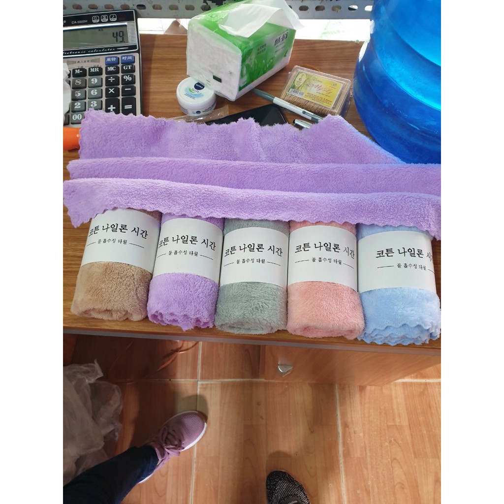 Khăn Rửa MặtFreeShip Khăn Lông Cừu Mềm Mịn Xuất Hàn Quốc