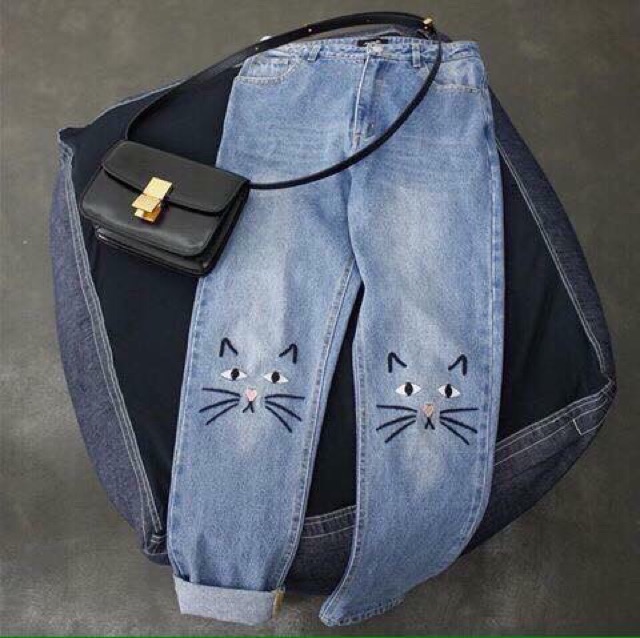 ⚡️Quần Baggy In Mèo - 529