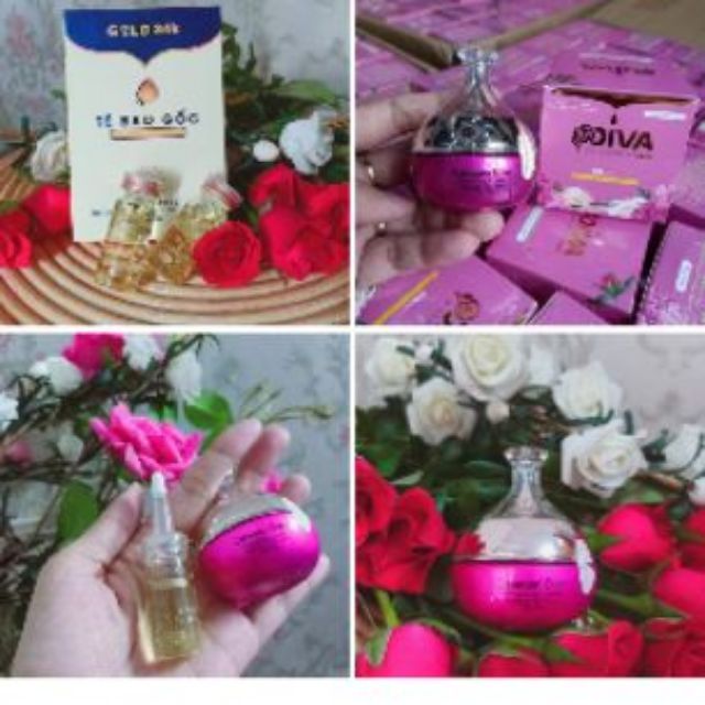 Combo kem collagen diva + Tế bào gốc Gold24k Best skin