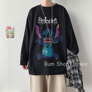 Áo Thun Tay Dài Unisex From Rộng - TTD34 Stitch Đẹp 