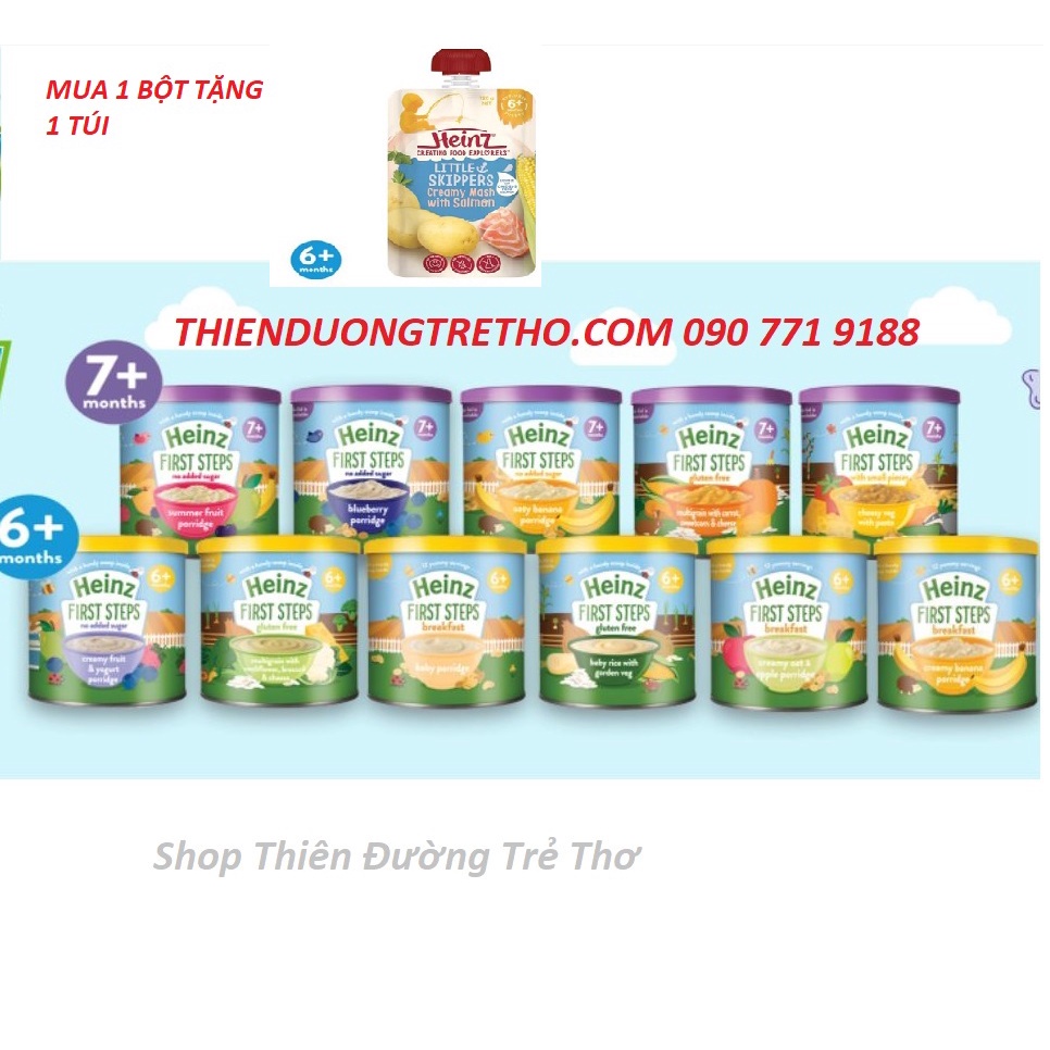 Bột Ăn Dặm Heinz Mẫu Mới Cho Bé Từ 6/7 Tháng Tuổi