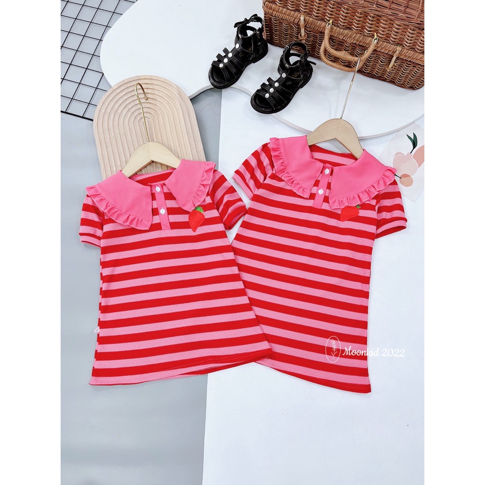 Váy bé gái ống suông cổ bèo cho bé 10-22kg